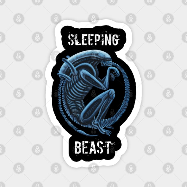 Sleeping Beast Magnet by SPACE ART & NATURE SHIRTS 