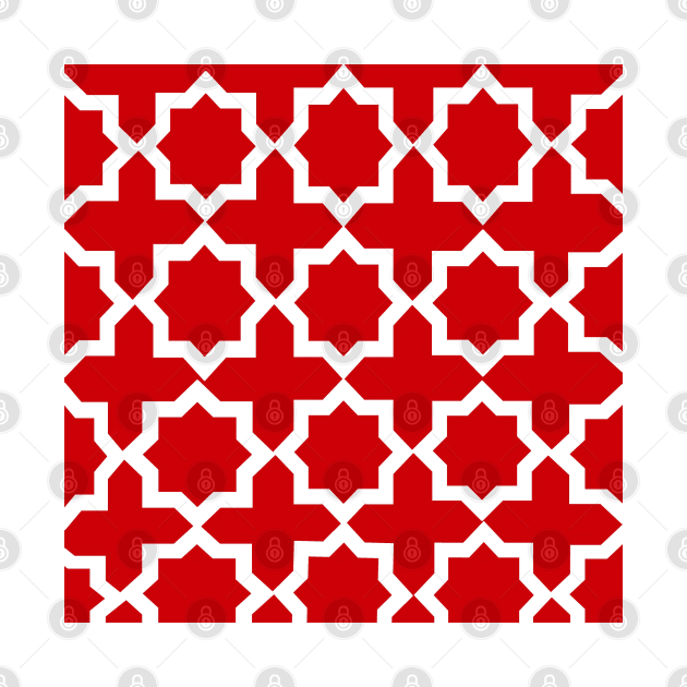 Red and White Lattice Pattern by Overthetopsm