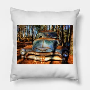 The Truck In The Woods Pillow