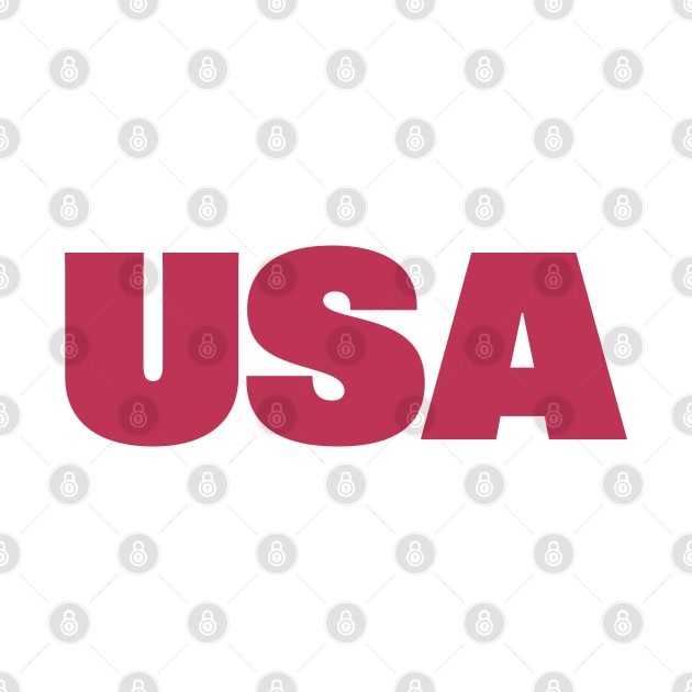 USA Viva Magenta Typography by ellenhenryart