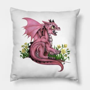 Adorable Pink Baby Dragon Pillow