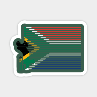 South African Cricket Proteas T Shirt | South Africa Flag Colors | Trendy Proteas Cricket Magnet