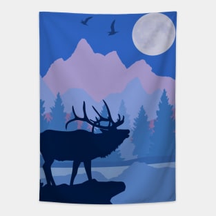 Caribou in the Mountains Tapestry