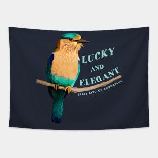 bird of luck and elegance Tapestry