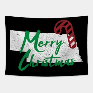 Nebraska Merry Christmas Tapestry