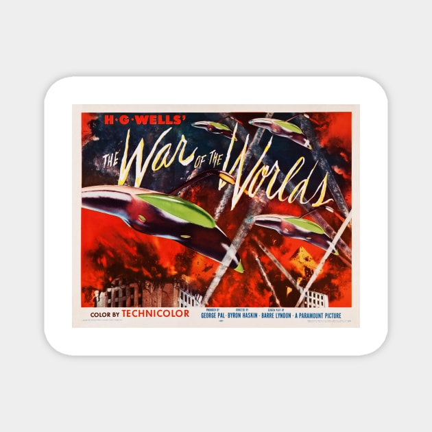 THE WAR OF THE WORLDS Retro Sci-Fi Film H.G Wells Vintage Movie Magnet by vintageposters