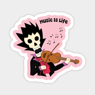 skeleton musician Magnet