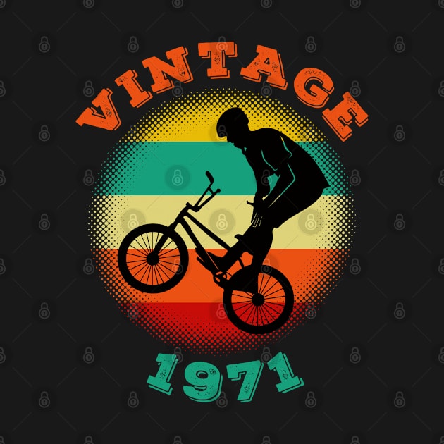 BMX Vintage 1971 Birthday Bicycle BMXer Bike Gift by LittleBoxOfLyrics