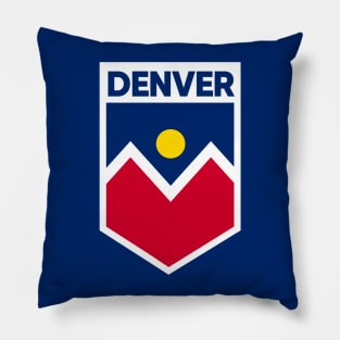 Denver City Flag Emblem Pillow