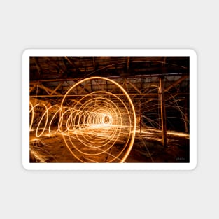 Steel Wool Spinning in an abandoned warehouse in Yarraville. Magnet