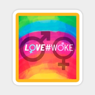 LOVE#WOKE RAINBOW Magnet