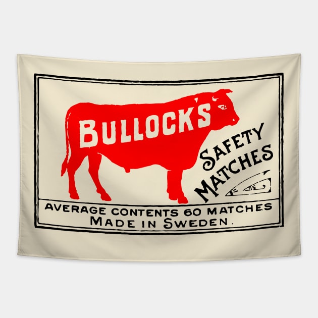 Bullock vintage matchbook Tapestry by Yeaha