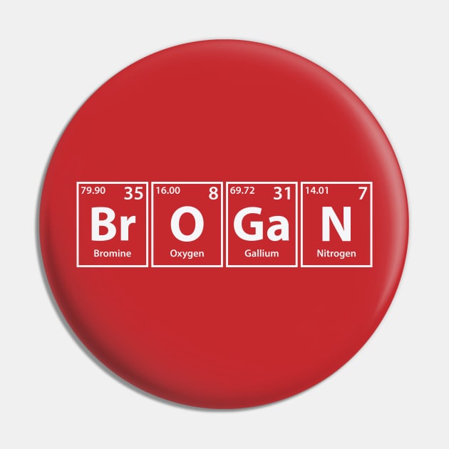 Brogan (Br-O-Ga-N) Periodic Elements Spelling Pin by cerebrands