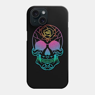 Rainbow sugar skull Phone Case