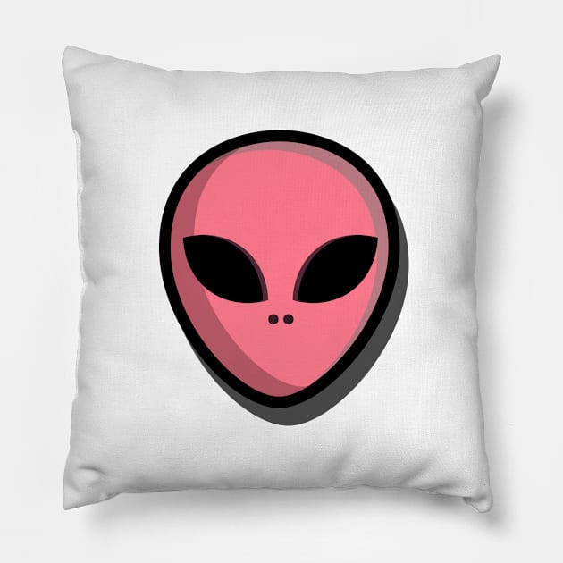 Alien Head Pillow by rjstyle7