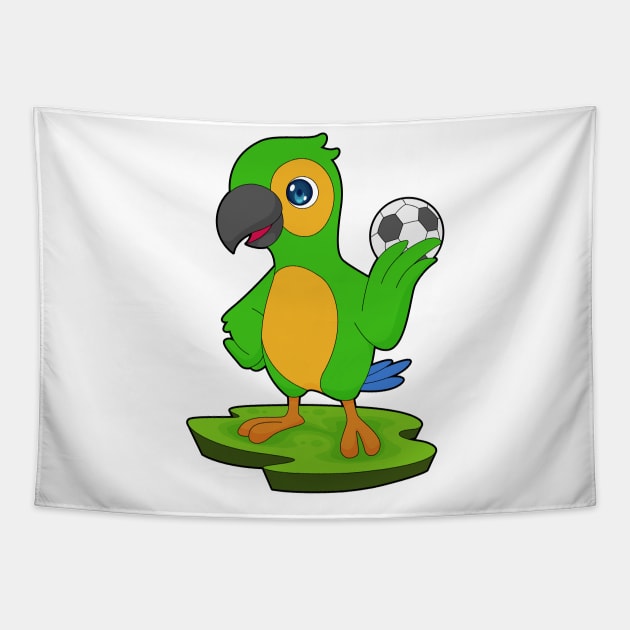 Parrot Soccer player Soccer Tapestry by Markus Schnabel