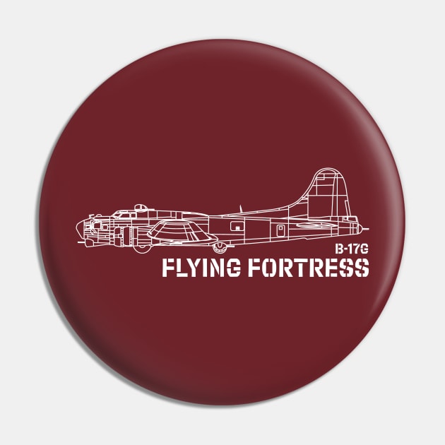 B-17 Flying Fortress (USAAF) Pin by BearCaveDesigns