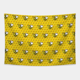 Honeybee Cartoon Pattern Tapestry