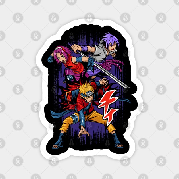 Team 7 Naruto Shippuden Dynamic Trio Magnet by Otaku Vibes