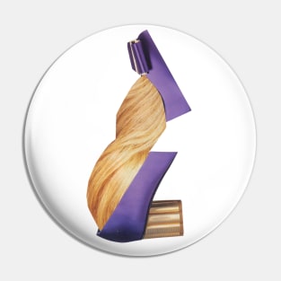 Blond Hair in Purple Shoes Pin