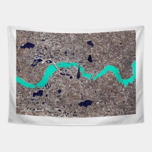 Epic London Map hand drawing Tapestry