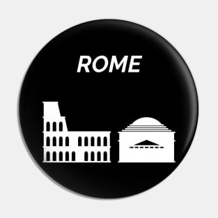Rome Capital of Italy Skyline Pin