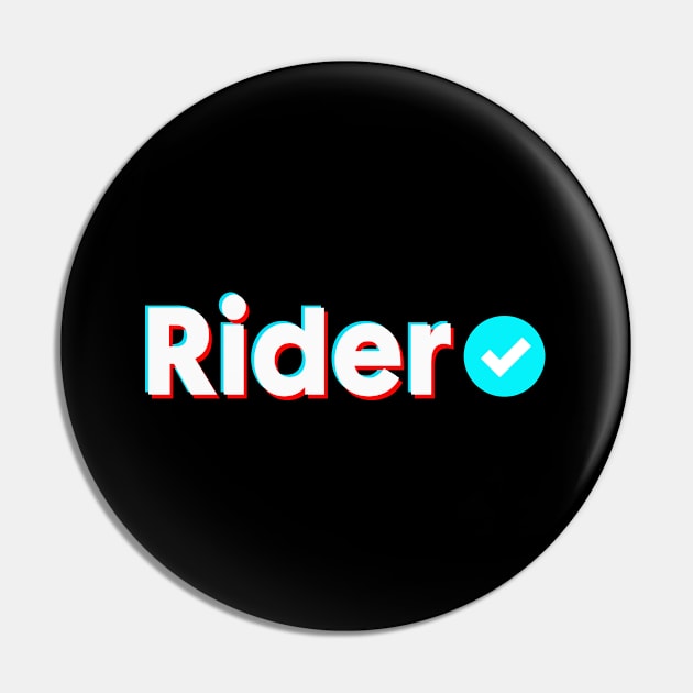 Rider Name Verify Blue Check Rider Name Gift Pin by Aprilgirls