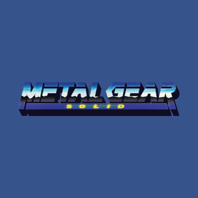 Metal Gear Solid 80's Outrun Logo Sticker by Jamieferrato19