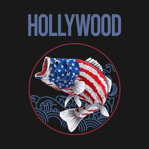 USA Flag Fish Hollywood by rosenbaumquinton52