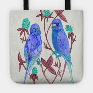 Blue budgies Tote