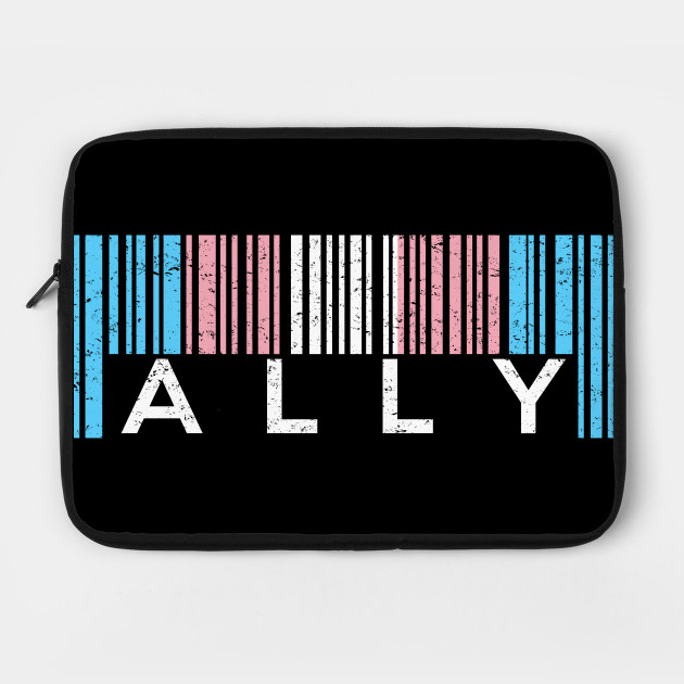 Transgender Pride Flag Barcode Ally