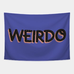 Weirdo - Minimalist Typography in Brown Tapestry