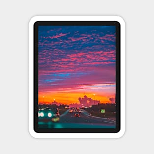 Road Sunset Magnet