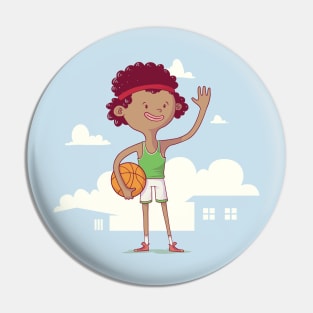 Basketball Boy Pin