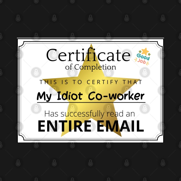 Certificate of Completion by Dorky Donkey Designs