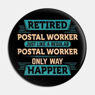 Retired Postal Worker Pin