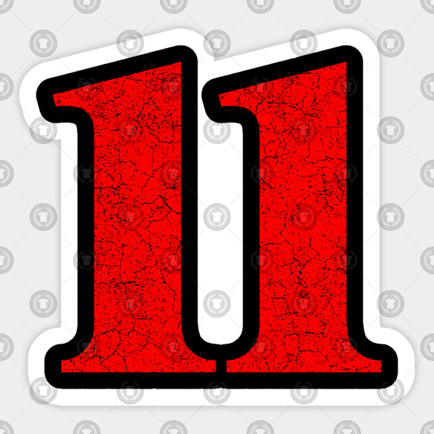 number eleven 11 stranger things sticker teepublic uk