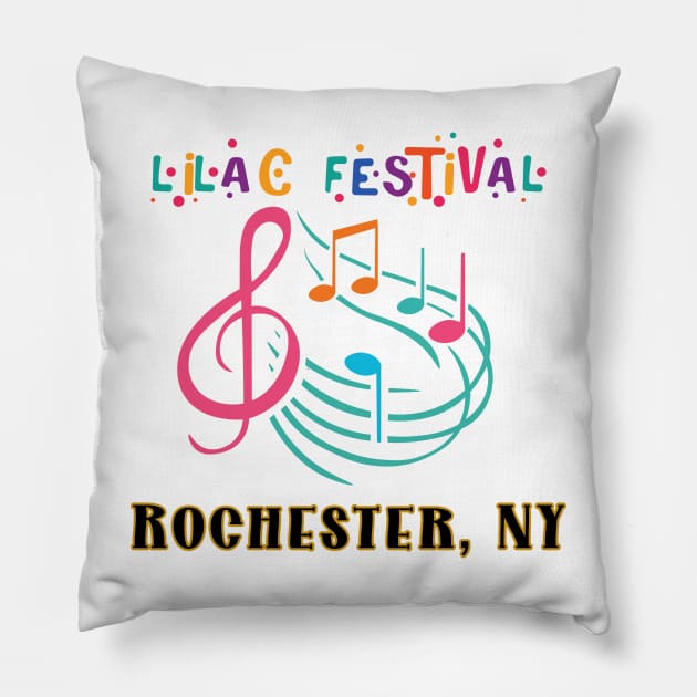 Rochester New York Lilac Festival Pillow by mebcreations