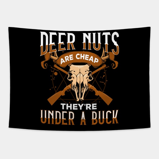 Funny Deer Hunting Shirt White Tailed Deer Hunting Gift Tapestry by Dr_Squirrel