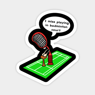 Retired badminton racket Magnet