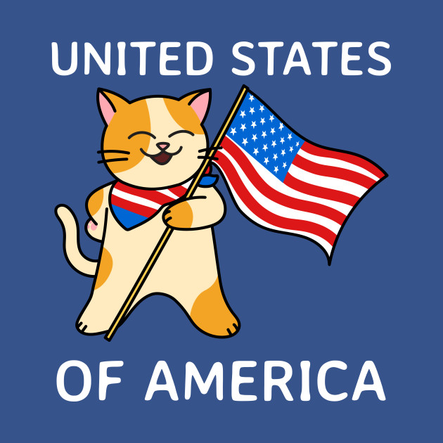 Disover USA Cat - United States Of America - T-Shirt