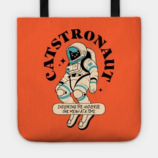 Astronaut Black Cat in orange Tote