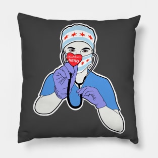 Chicago Healthcare Hero Pillow