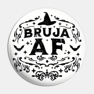 Bruja AF Bruja Vibes Mexican Witch Halloween Retro Vintage Pin