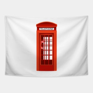 English Phone Booth Tapestry