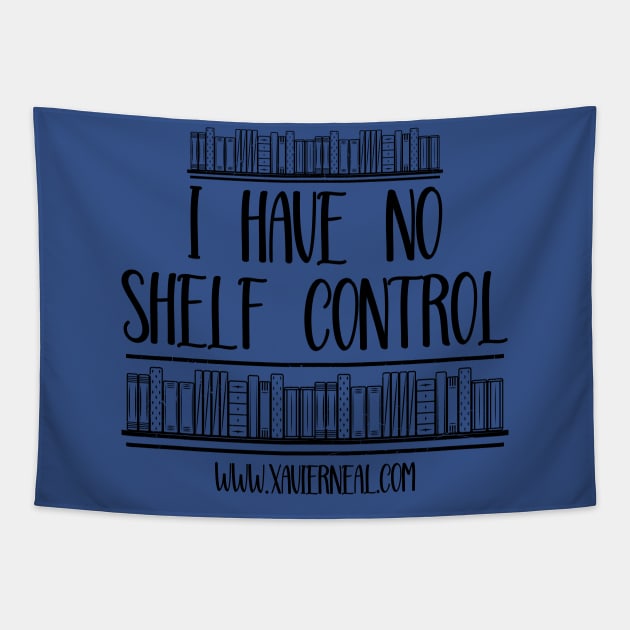No Shelf Control Tapestry by Author Xavier Neal