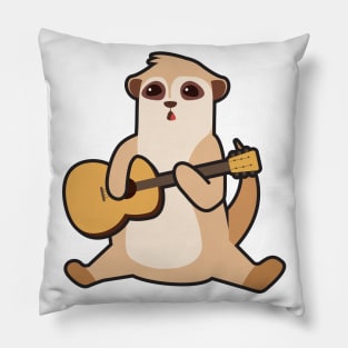 Meerkat at Music with Guitar Pillow