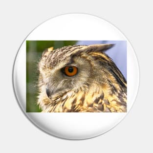 Eagle Owl Portrait Pin