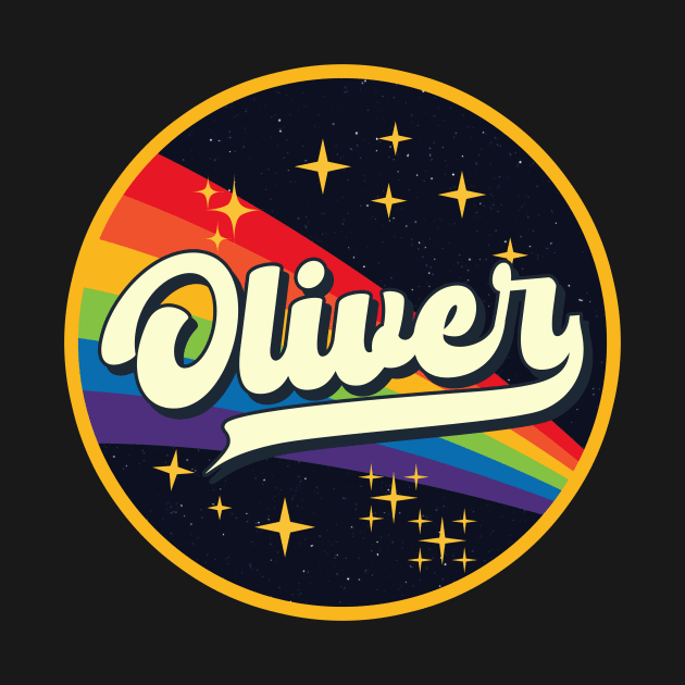 Oliver // Rainbow In Space Vintage Style by LMW Art