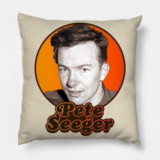 Pete Seeger ))(( Retro Folk Icon Pillow